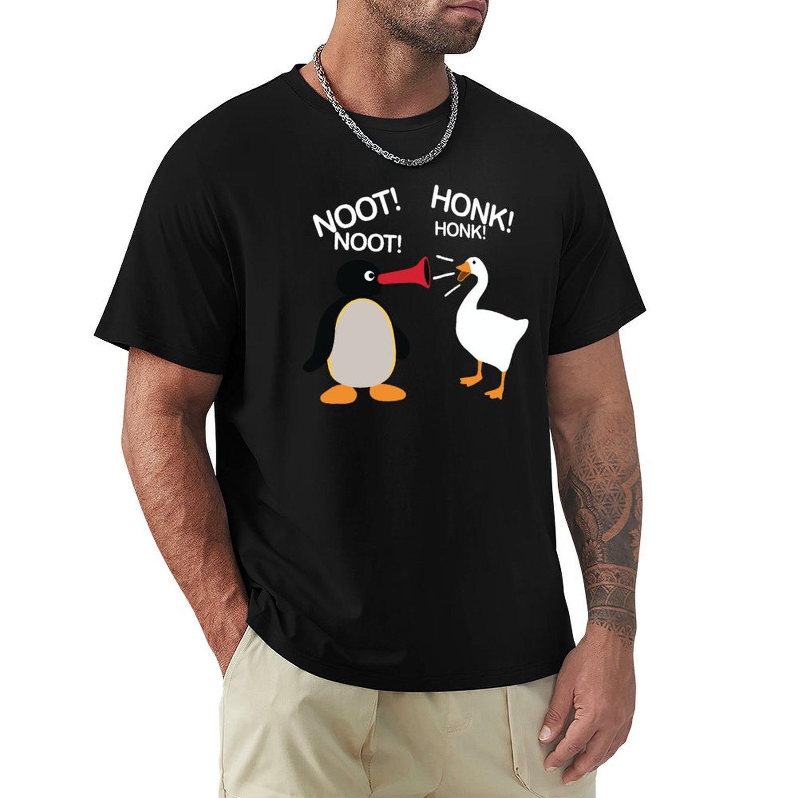 

noot noot honk honk TShirt tees blacks croswit shirt man aesthetic clothes t shirt for men 4XL