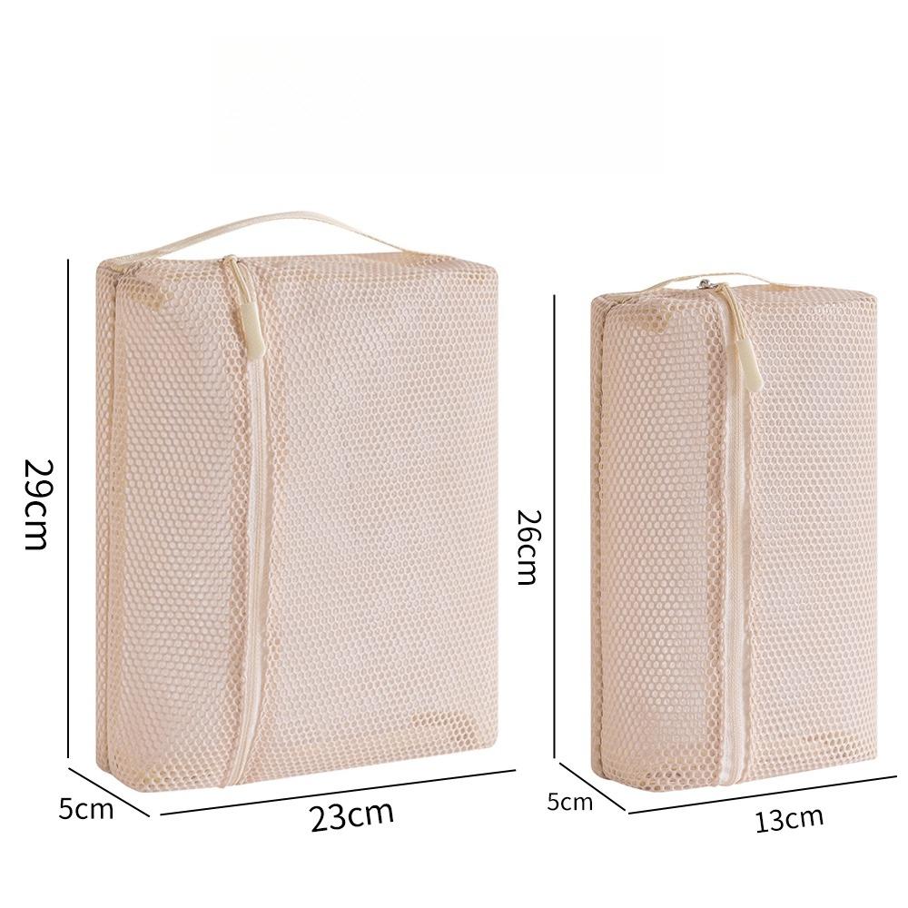 1-3pcs Casual Nylon Storage Pouch Transparent Mesh Mesh Pocket Cosmetic Bag with Zipper Swimming Mesh Packing Travel Storage Bag