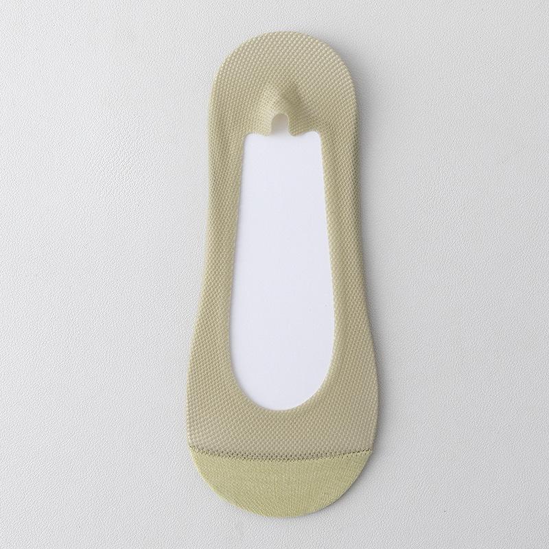 Women's Non-Slip No-Show Boat Socks with Cotton Mesh for High Heels – Summer & Spring