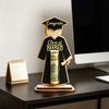 Graduate Cap and Gown Wallet Holder Bachelor's Uniform Solid Wood Cash Shape Cash Holder with Class