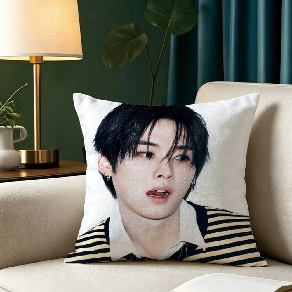 S-Star Lee Min-ho Square Double-Sided printed Pillow Case Bedroom Bedside Pillow Sofa Cushion Cover
