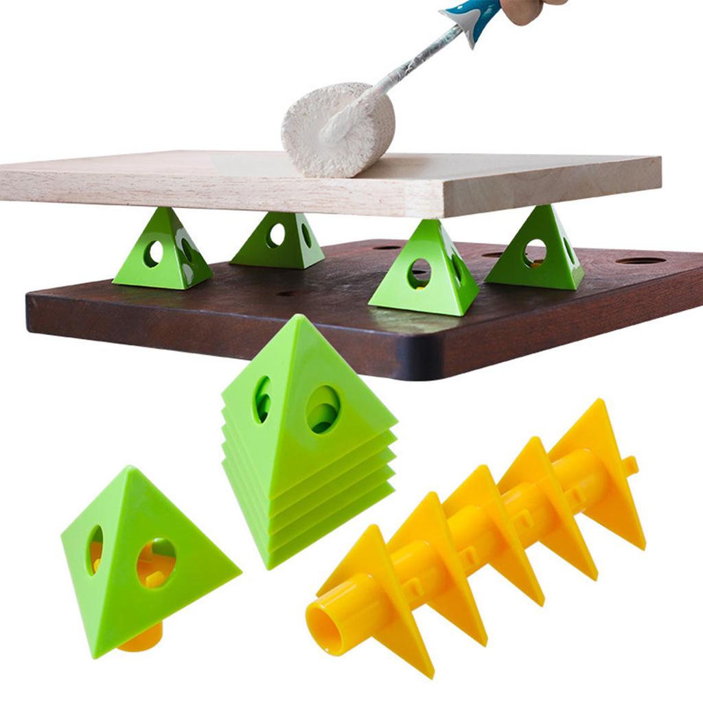Pyramidenständer Set Dreieckständer Malwerkzeug Dreieckige Malpads Füße für Holzbearbeitung Schreinerzubehör Malpads