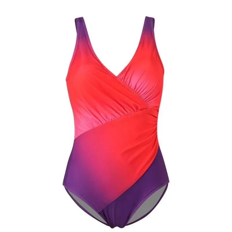 Baddräkt i ett stycke Sexig Bikiniöverdel Mage Döljande Se Smal V-ringad Sexig Rygglös Monokini Badkläder Baddräkter Strandkläder