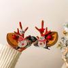 1 Pair Portable Hair Clips Pendants Cute Elk Horn Hair Clips Xmas Headwear  Christmas Decor