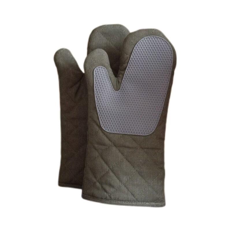 Hanyou High-Temperature Resistant Canvas & Silicone Kitchen Gloves