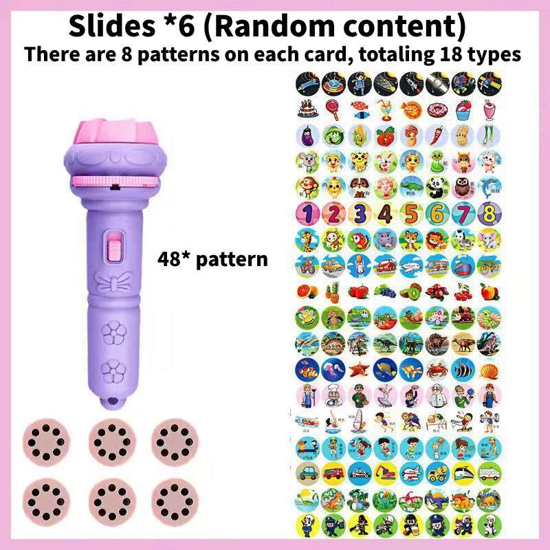 Childrens Cartoon Projector Flashlight With Light Up And Educational Features For Baby Learning And Play