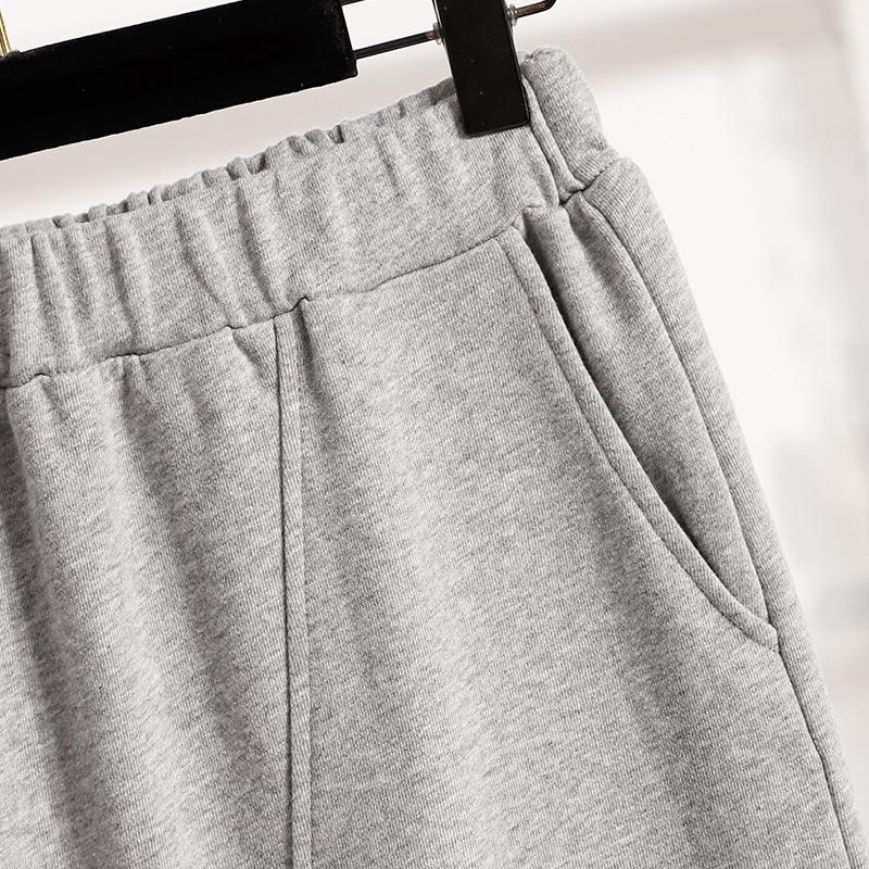 DIMANAF 2025 Plus Size Long Skirts Women Elastic Casual Loose Cotton Basic Solid Autumn