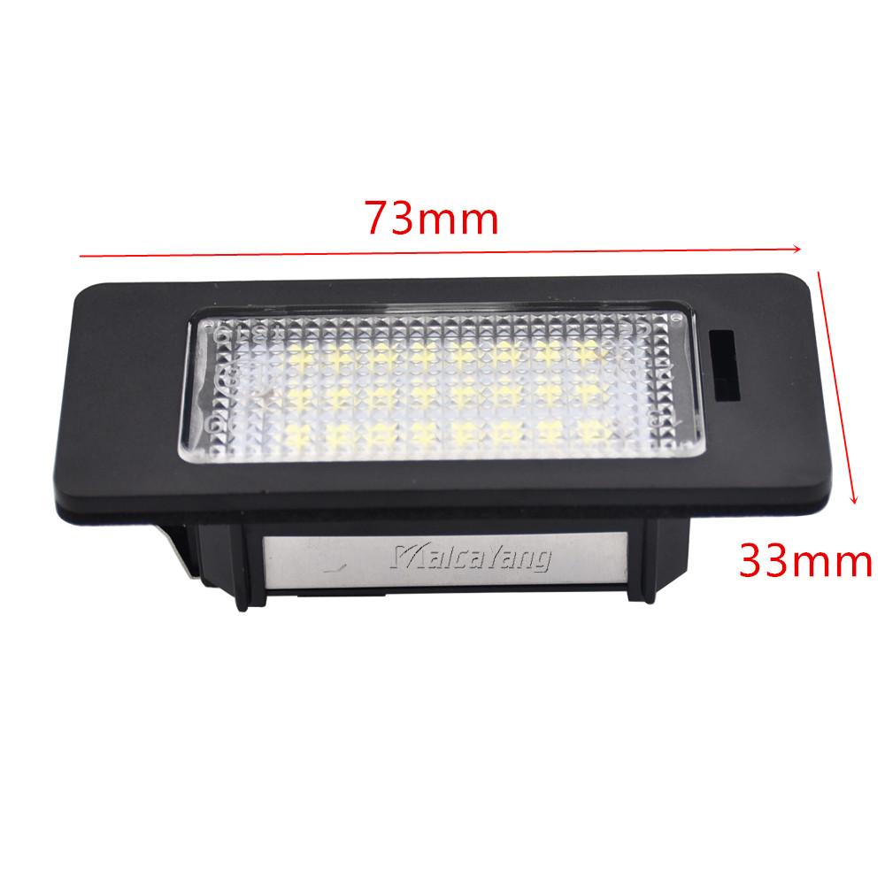 2pcs LED License Plate Light Lamp for A1 A4(B8) A5/S5 A6/S6 A7 Q5 TT TTS RS5 TTRS 2D Roadster