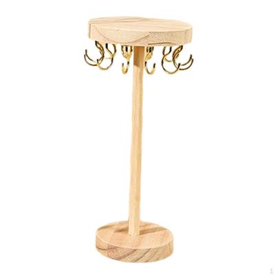 Handcrafted Wooden Jewelry Display Stand for Necklaces and Earrings