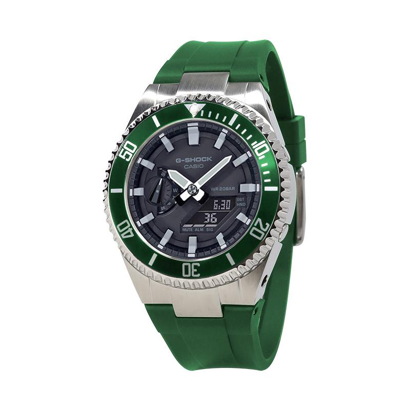 CASIO Унисекс Жидкокристаллический/Аналоговый Двойной Дисплей Серия Черные Часы GA-2100-1A(Watch4--)