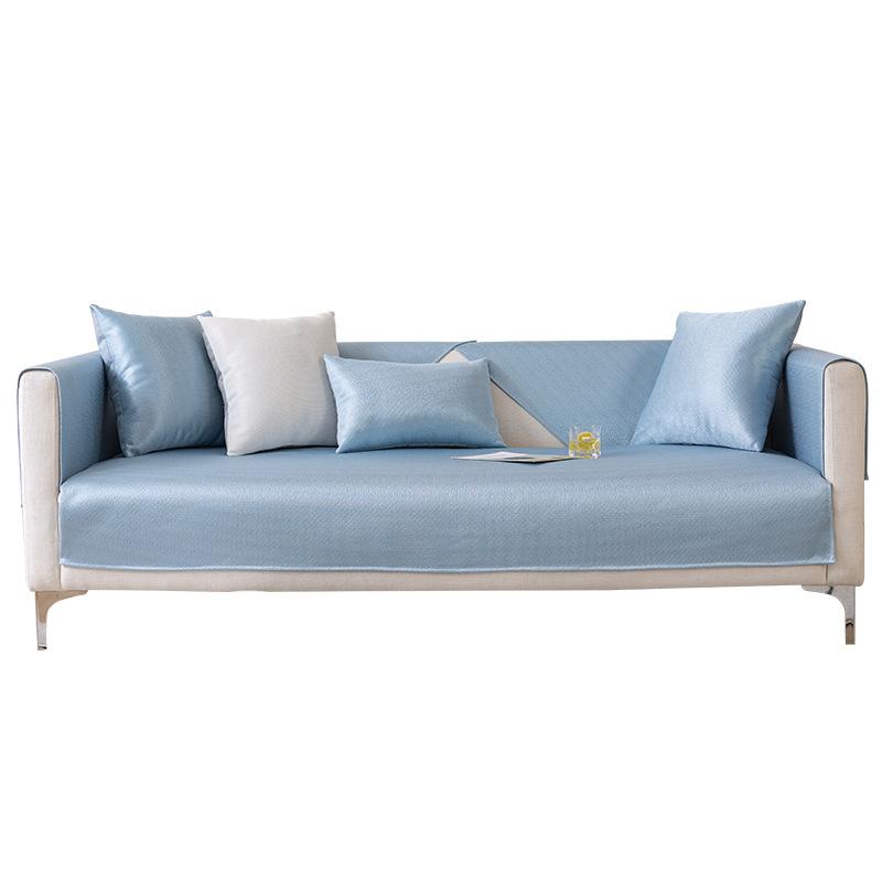 Ice Silk Sofa Cushion Summer Summer Non-Slip Summer Mat Cushion Washing Ice Cushion Sofa Cover Back Towel Cover Cloth