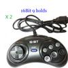 2pcs/1pc Game controller for SEGA Genesis for 16 bit handle controller 6 Button Gamepad for SEGA MD Game Accessories 1