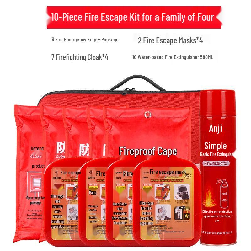 OLOMM Fire Emergency Escape Kit (4-Person) 4-Person