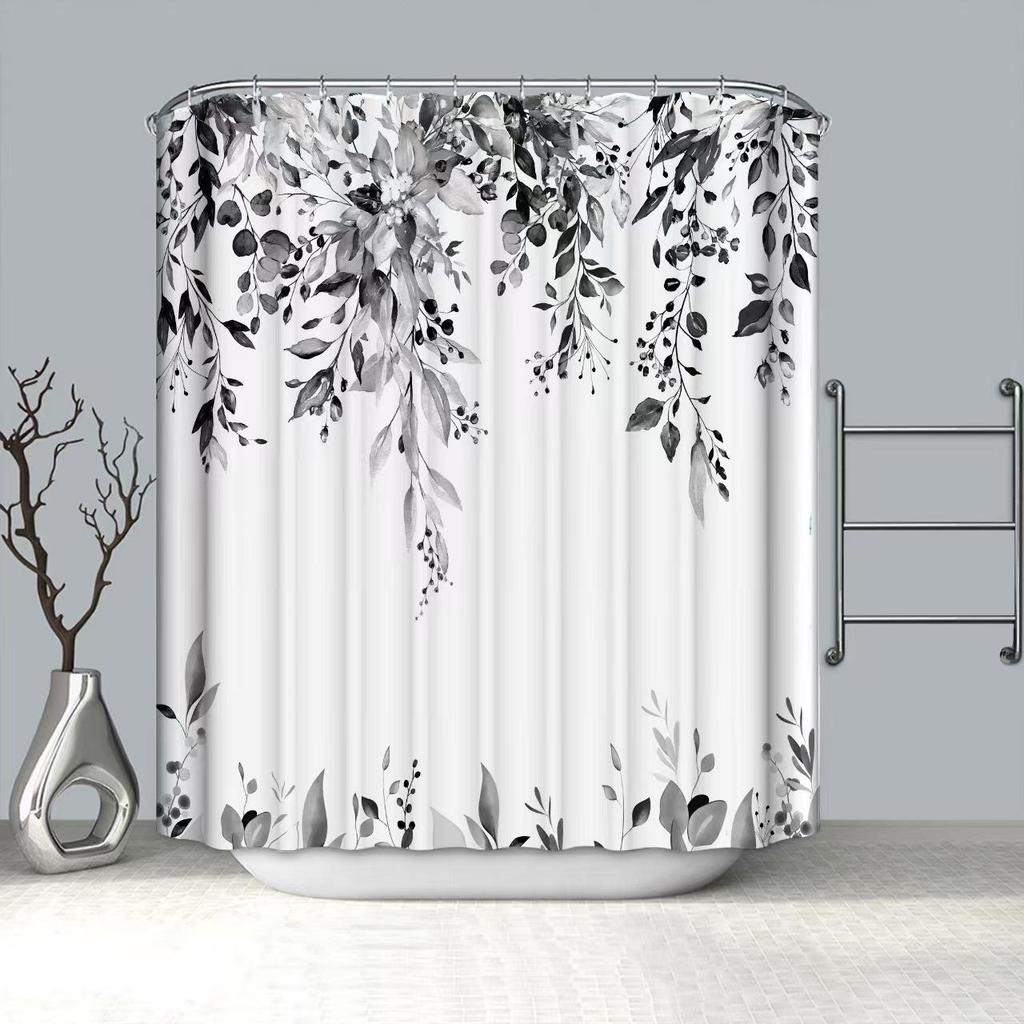 Plant Series Waterproof Bathroom Shower and Privacy Curtain