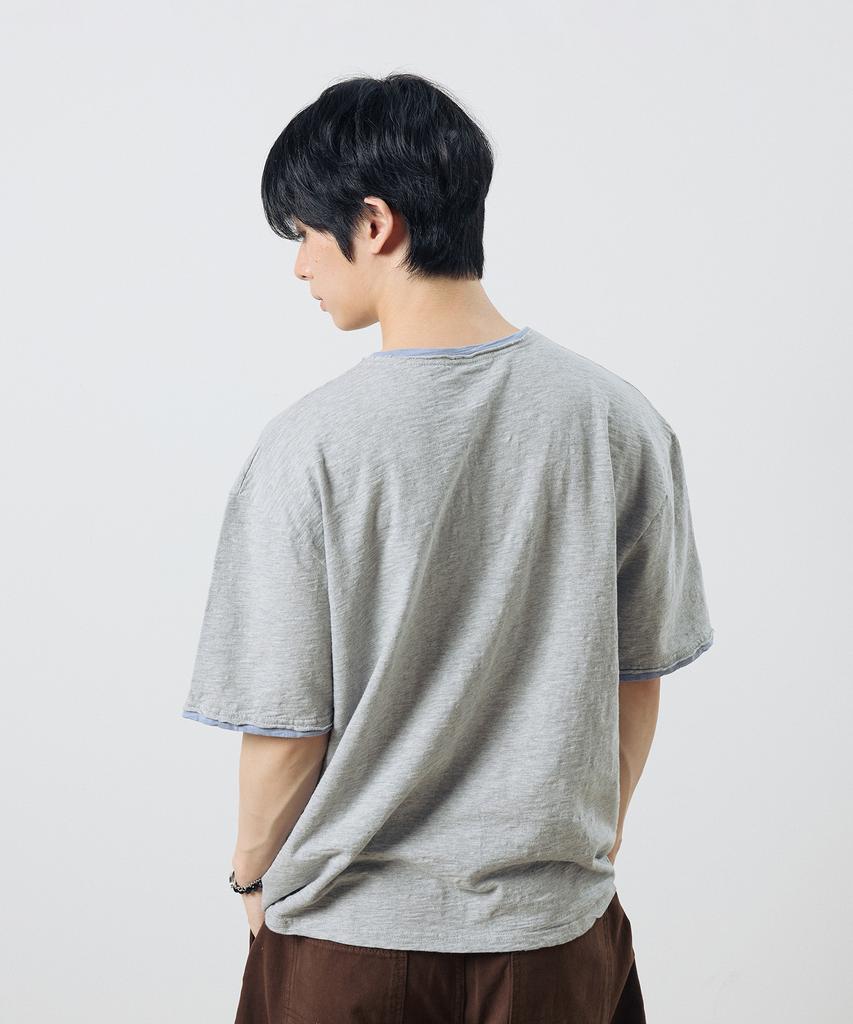 Dibsenseu Vintage Washed Crop Short Sleeve T-Shirt - Gray