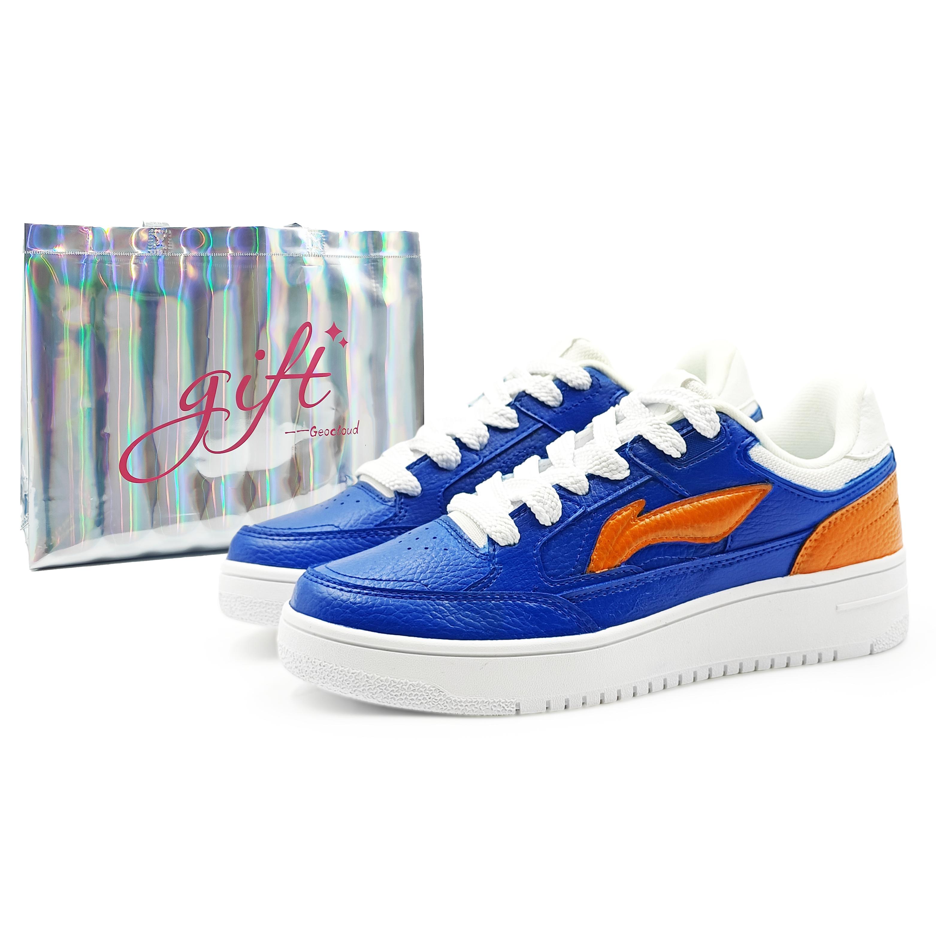 

Li Ning Tianji Slip Resistant, Abrasion Resistant, Height Increasing Low top Skateboard Shoes Women s Blue Orange AGCU096-5(Team1284- S) 35.5