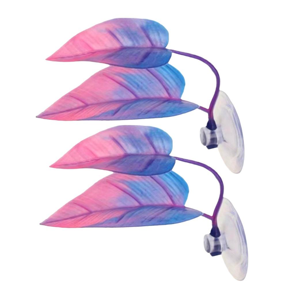 1/2pcs With Suction Cup Betta Fish Rest Leaf PP Artificial Betta Fish Leaves  Fish Spawning Resting
