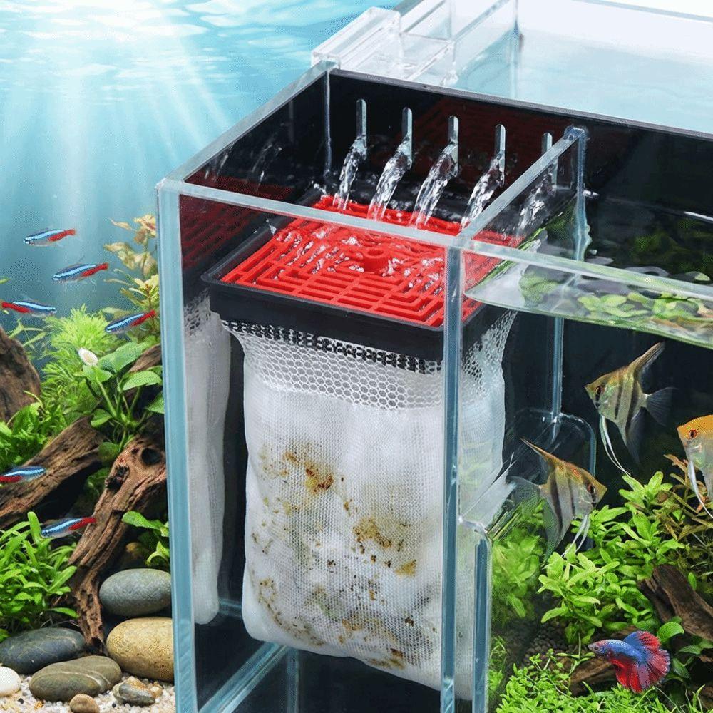 Hang on Filter Aquarium Filter Bag Compact Filter Container  Water Circulating