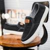 Summer and Autumn Mens Casual Loafers Solid Fashion Waterproof Male Flat Casual Canvas Shoes Lightweight Flat Casual Shoes