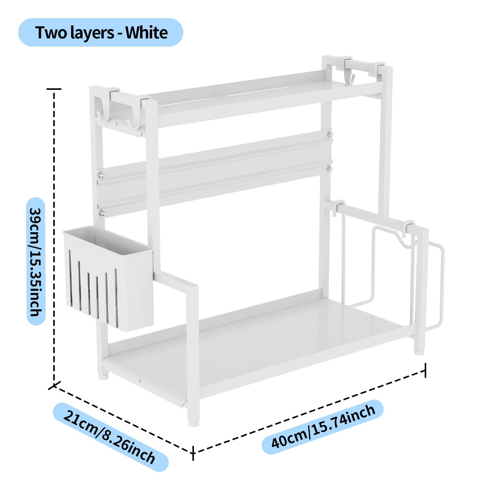 

Золотая H-образная полка для специй 2-tier белый