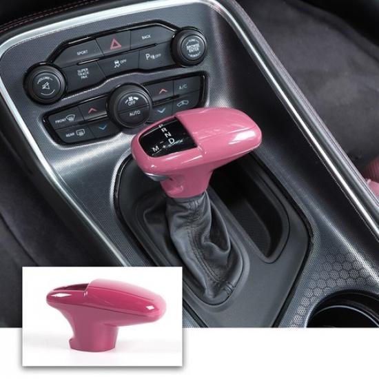 3X Rosa Schaltknauf-Verkleidung Dekor Abdeckung für Dodge Charger/Challenger/Durango 18+