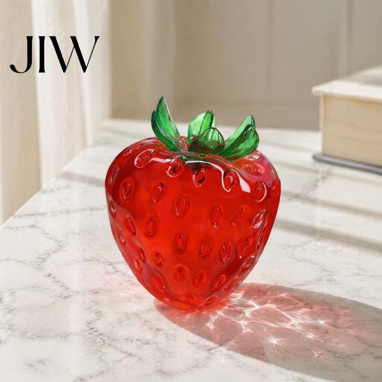 Anxiety Relief Toy Clear Strawberry Stress Ball Toy, Giant Red Pink Squeeze Soft for Relieve Stress, Fake Fruit Sensory