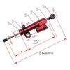 Machined Aluminum Motorcycle Steering Damper with Anodized Finish, Adjustment Knob and Shared Mounting Hardware