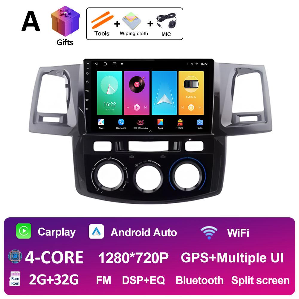 Smart System Wireless Carplay For Toyota Fortuner HILUX Revo Vigo 2007 2018 2019 - 2015 Android OS Car Multimedia Radio Player