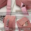Neue Cord gestreifte Crossbody-Tasche Einfaches Design Einfarbige Umhängetaschen Verstellbarer Riemen Quadratische Damentasche für Freizeitkleidung