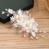 Silk Flower Hair Comb for Elegant Updos and Half-Up Styles Durable Hand-made Design for Weddings Parties Daily Use