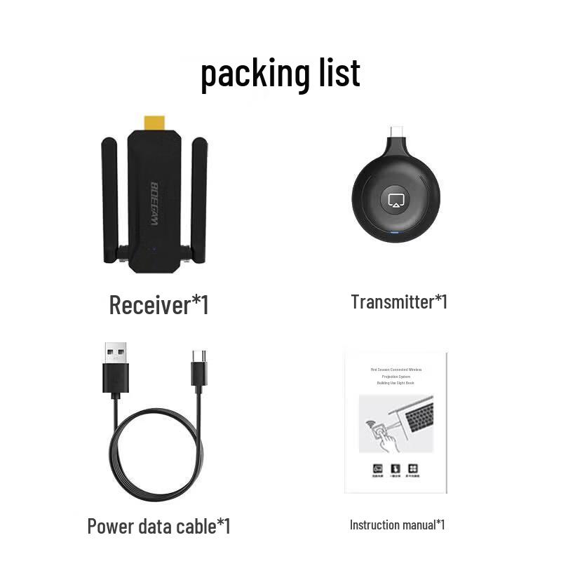 BOEGAM BG-5S Wireless Screen Mirroring & Capture Card (CN Version)