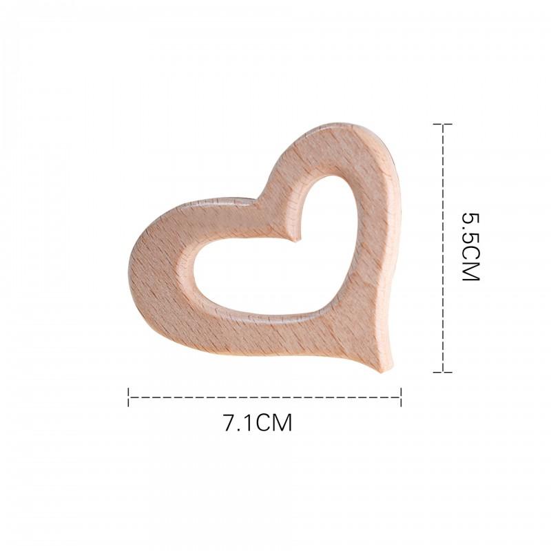 Natural Beech Wood Teething Toy Babies 3M Handcrafted Animal-Shaped Chew Stick With Smooth Finish