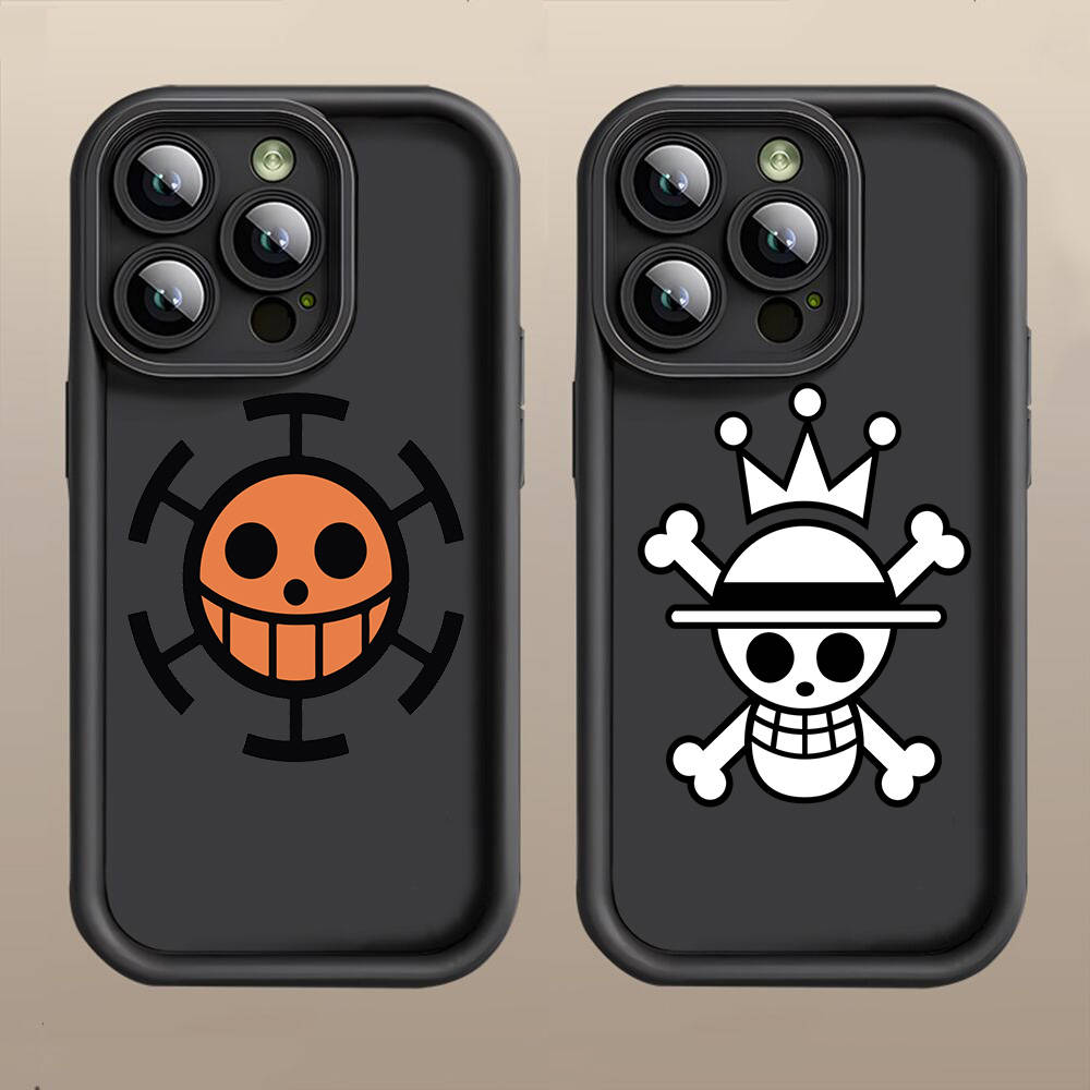 D-35 One Piece Logo Case for iPhone 15 14 13 12 8 Plus Samsung S24 S23 Ultra A04S A05S Huawei P40 P50 P60 Nova 11 Pro Max OPPO A17K Reno 10