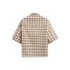 Zara Color Block Checkered Square Neck Short Sleeve Shirt Men Shirts Khaki 2688340-710
