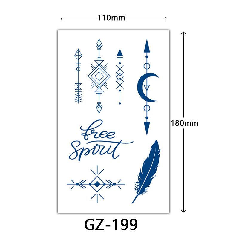 Herbal Semi-Permanent Tattoo Sticker, Animal English Totem Tattoo Sticker, Sweat-Proof Waterproof Tattoo