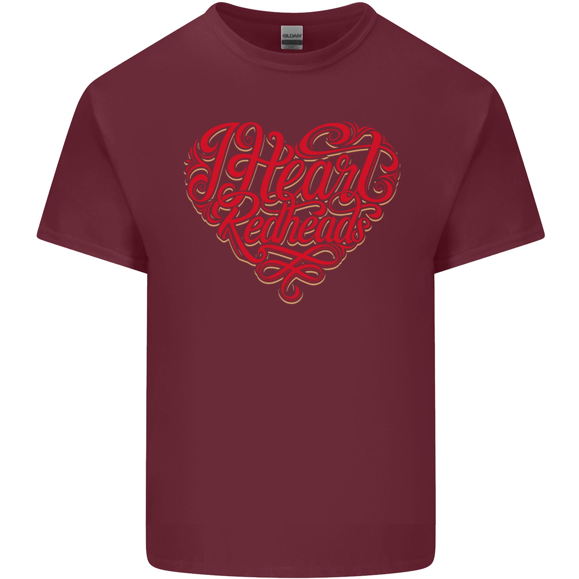 I Heart Red Heads Ginger Hair Funny Unisexs Light Cotton TShirt S