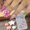 10 STÜCKE Silikon Nagelkunstformen Blume Nagelkunst Vorlage Formen Silikon Textur für Kosmetikerinnen und Nagelkunstlerner