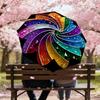 1PC Rainbow Flower Umbrella-8-Rib Reinforced, Automatic Open, Lightweight & Durable, Cute Fashion Accessory for Outdoor-A1261