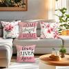 Pink White Cherry Blossom Cushion Pillowcase Printed Polyester 45x45cm Throw Pillowcover Decorative Sofa Bed Cushion Pillowslip