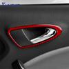Real Soft Carbon Fiber Sticker For Seat Ibiza 6j 2009 2010 2011 2012 2013 2014 LHD RHD Car Inner Door Handle Panel Accessories
