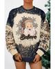 Azura Exchange Santa Clause Bleach Print Graphic Sweatshirt
