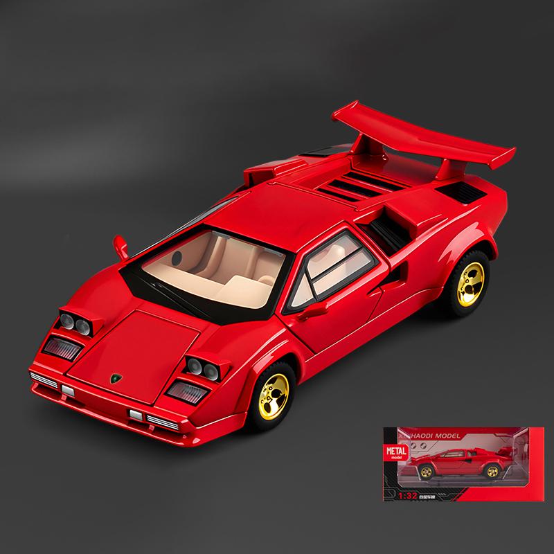 1:32 Lamborghini Countach LP500S Diecast Model Toy Cars for Children Miniature Vehicle Boys Toy Car Games Children Children Toys