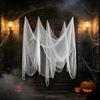 Gruseliges Gaze-Gewebe Halloween Grobmaschiges Gewebe, Polyester Baumwolle Dekoration für Spukhaus Unheimliche Atmosphäre, Gruselige DIY-Szenendekoration, Gruselige Party