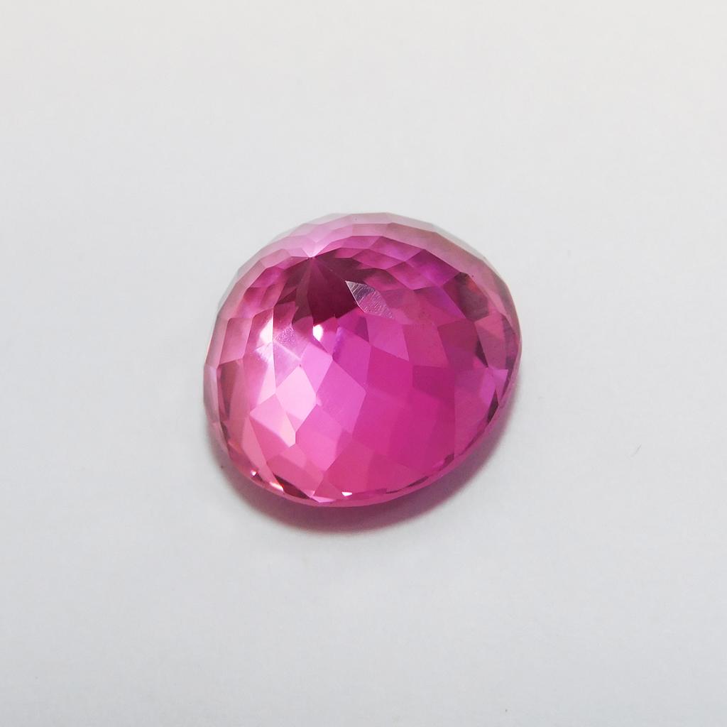 Natural Pink Tourmaline Loose Gemstone 23.3ct Round Enhanced October Birthstone for Gem Collections