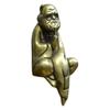 Mini Cute Daruma Daishi Seated Statue Brass Daruma Statue Small Traditional Craft Prosperity of Money Luck Feng Shui Daruma God Statue Buddhist
