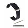 Calme Genuine Leather Watch Strap, Antique Leather Band, 18mm To 22mm, Replacement Instructions Included (18mm, Black)