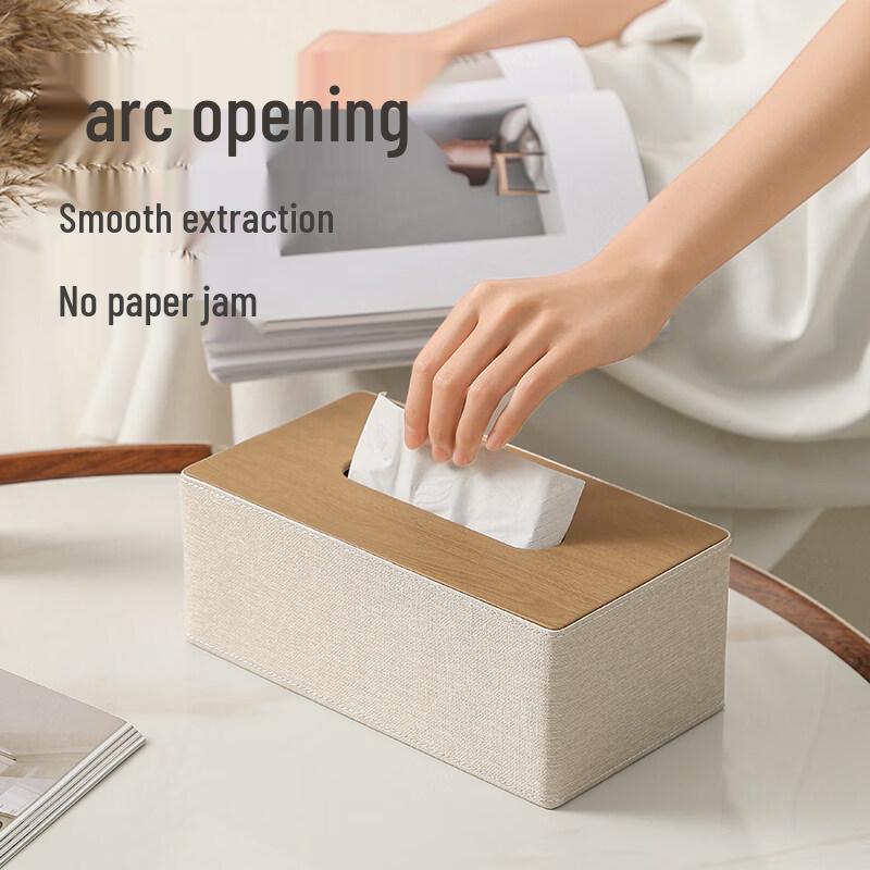 LIEI Tabletop Leather Tissue Box Holder