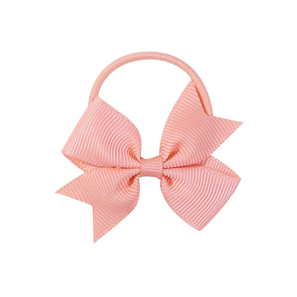 Children'S Versatile Xiaoqi Small Bow Solid Color Rubber Band Hair Band Baby Headgear Girls Hair Accessories 028