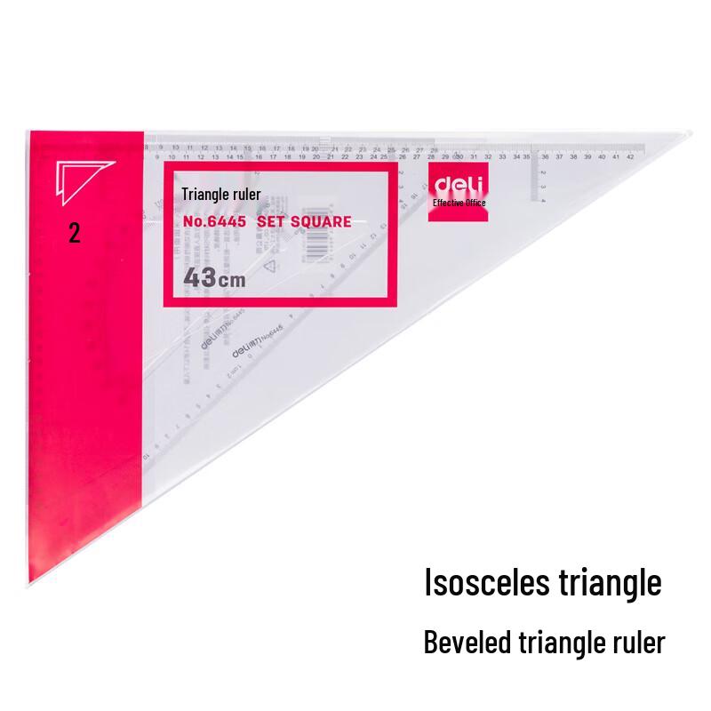 Deli Large Drawing Triangle Ruler Set