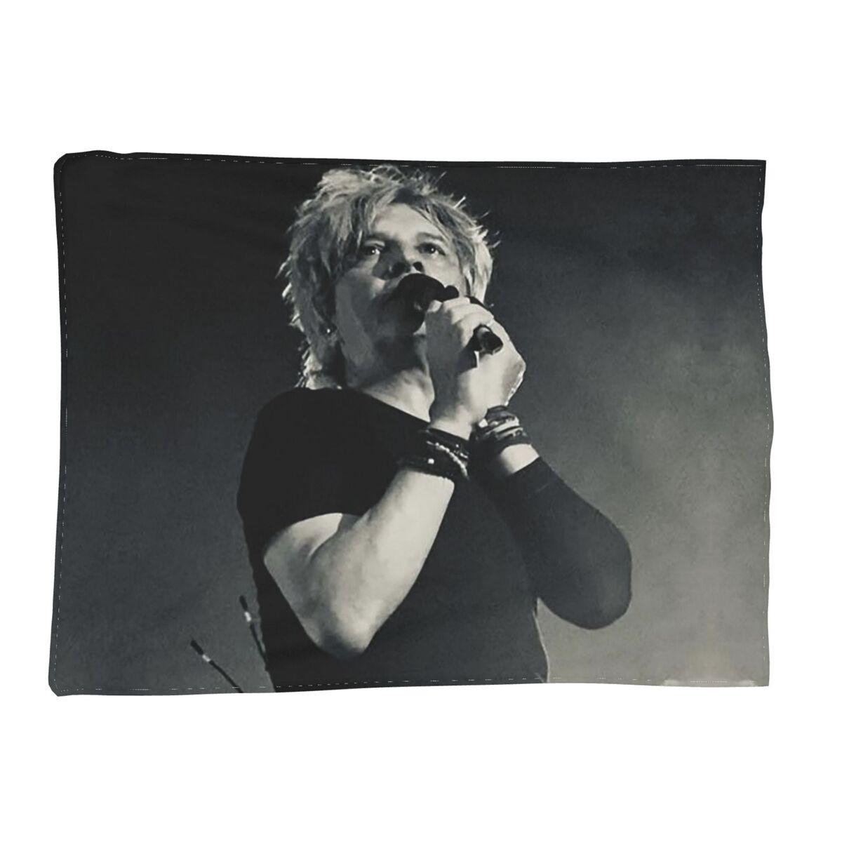 Tour Indochine Tokaug French Rock Band Singer Blanket Soft Warm Flannel Throw Blanket Plush for Living room Picnic Travel Sofa 80x120cm